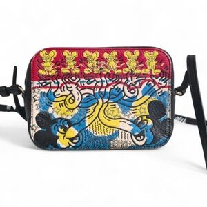 COACH Disney X Keith Haring Limited Edition Colorful Crossbody Camera Bag